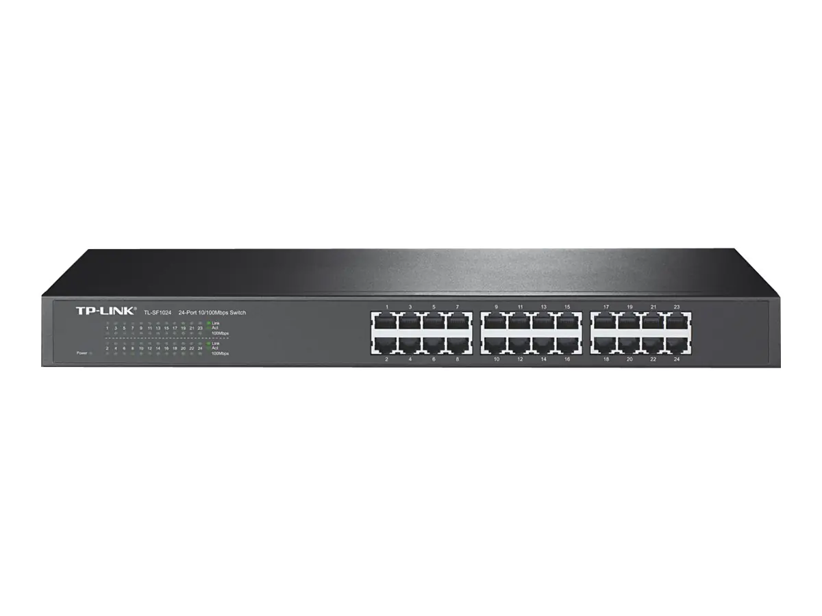 TP-LINK TL-SF1024 - Switch - 24 x 10/100 - Desktop, an Rack montierbar
