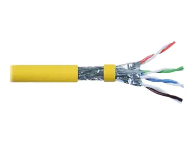 Roline - Bulkkabel - 100 m - SFTP, PiMF - CAT 8 - halogenfrei, robust - Gelb