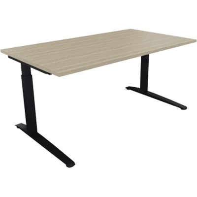 Schreibtisch Kufe Einzels. Quadrat B1600xT900xH650-850 an/Eiche Natur Schreibtisch Kufe Einzels. Quadrat B1600xT900xH650-850 an/Eiche Natur