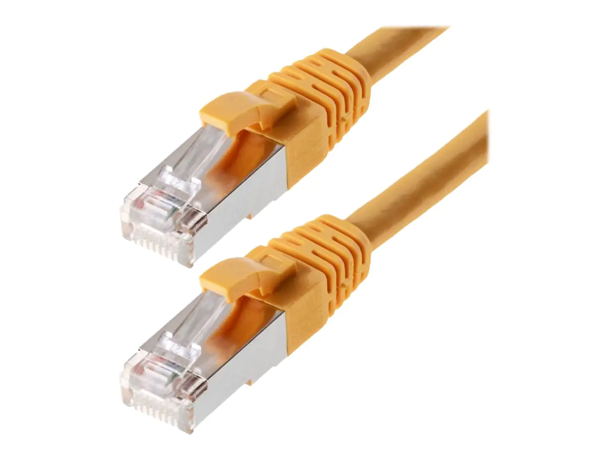 Helos - Patch-Kabel - RJ-45 (M) bis RJ-45 (M) - 2 m - SF/UTP - CAT 5e - ohne Haken - Gelb Helos - Patch-Kabel - RJ-45 (M) bis RJ-45 (M) - 2 m - SF/UTP - CAT 5e - ohne Haken - Gelb