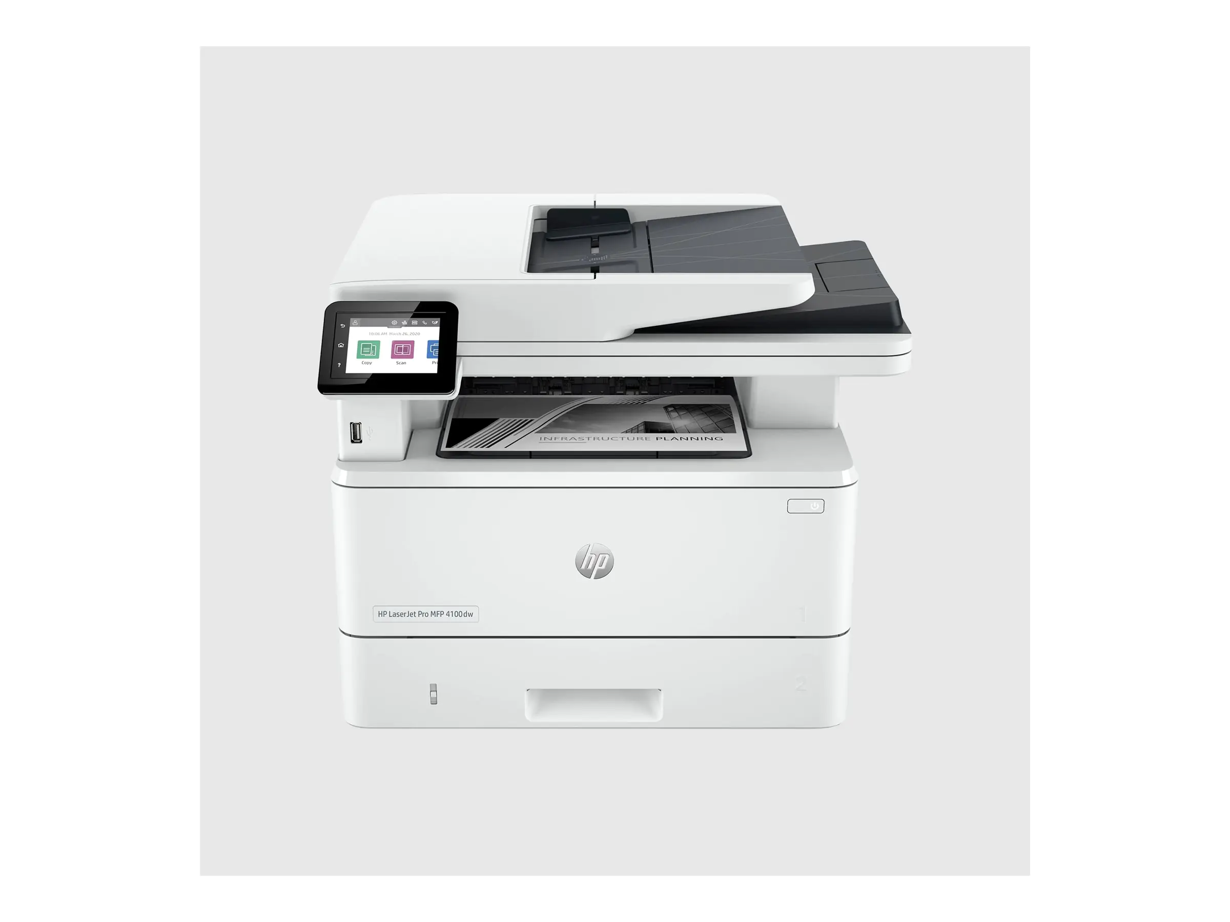 HP LaserJet Pro MFP 4102fdw - Multifunktionsdrucker - s/w - Laser - Legal (216 x 356 mm) (Original) - A4/Legal (Medien) - bis zu 38 Seiten/Min. (Kopieren) - bis zu 40 Seiten/Min. (Drucken) - 350 Blatt - 33.6 Kbps - Gigabit LAN, Wi-Fi(n), USB, USB-Hos