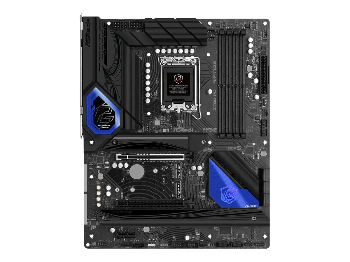 ASRock Z790 PG Riptide - Motherboard - ATX - LGA1700-Sockel - Z790 Chipsatz - USB 3.2 Gen 1, USB 3.2 Gen 2, USB-C 3.2 Gen 2x2, USB-C 3.2 Gen 1 - 2.5 Gigabit LAN - Onboard-Grafik (CPU erforderlich) - High Definition Audio (7.1-channel)