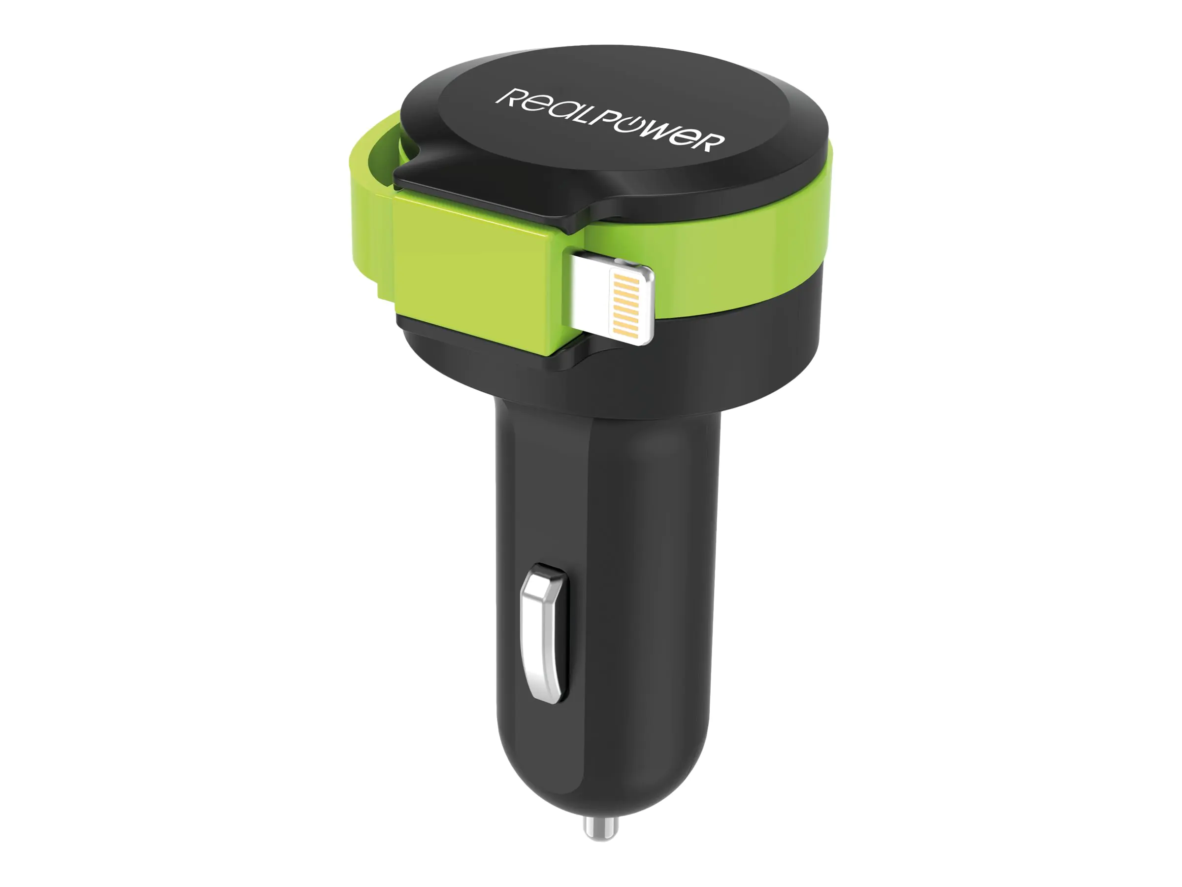 Realpower - Auto-Netzteil - 4.8 A - 2 Ausgabeanschlussstellen (USB, Lightning)