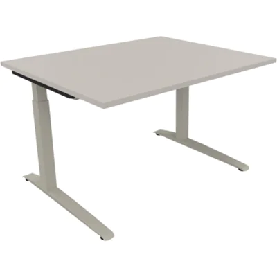 Schreibtisch Kufe Einzels. Quadrat B1200xT1000xH650-850 si/Lichtgrau Schreibtisch Kufe Einzels. Quadrat B1200xT1000xH650-850 si/Lichtgrau