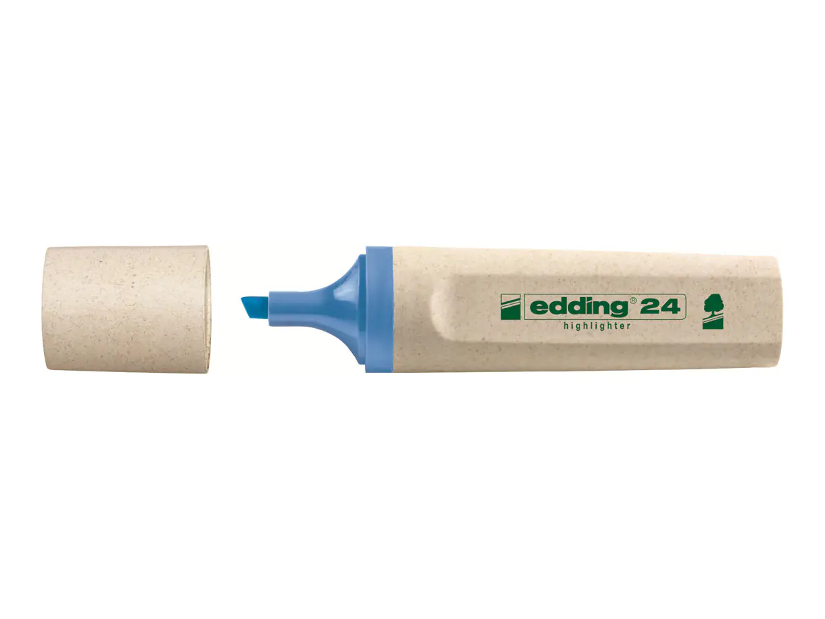 EDDING EcoLine 24 - Textmarker - Hellblau - wasserbasierte 4-24010