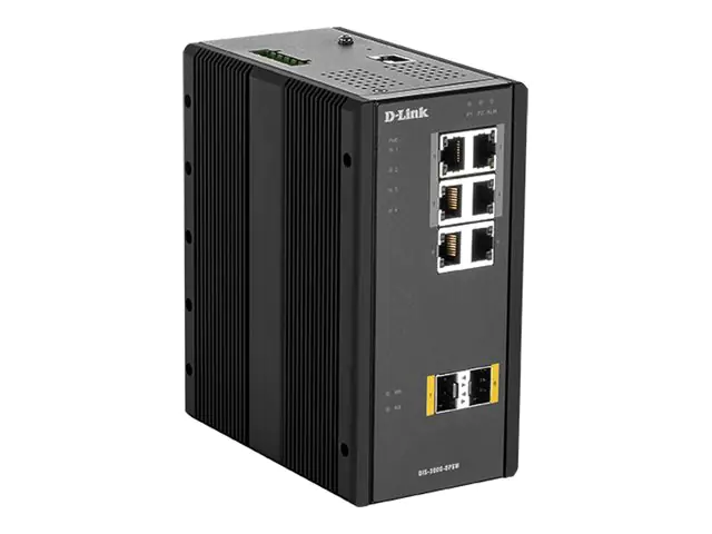 D-Link DIS 300G-8PSW - Switch - managed - 4 x 10/100/1000 (PoE+) + 2 x 10/100/1000 + 2 x 100/1000 SFP - an DIN-Schiene montierbar, wandmontierbar - PoE+ (120 W)