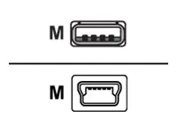 Sharkoon - USB-Kabel - Mini-USB, Typ B (M) zu USB (M) - USB 2.0 - 1 m - Schwarz