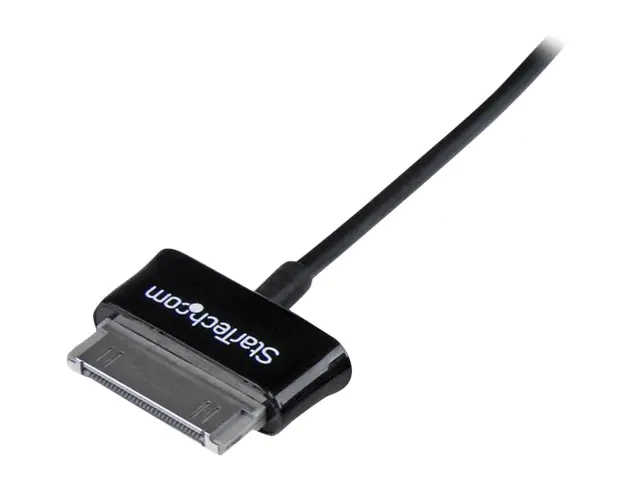 StarTech 3m Dock-Connector auf USB Kabel für Samsung Galaxy Tab - Lade- / Sync-Kabel - USB-Datenkabel / Ladekabel - Lade-/Datenkabel - Samsung 30-poliger Dockanschluss männlich zu USB männlich - 3 m - abgeschirmt - Schwarz - für Samsung Galaxy Tab, Tab Wi