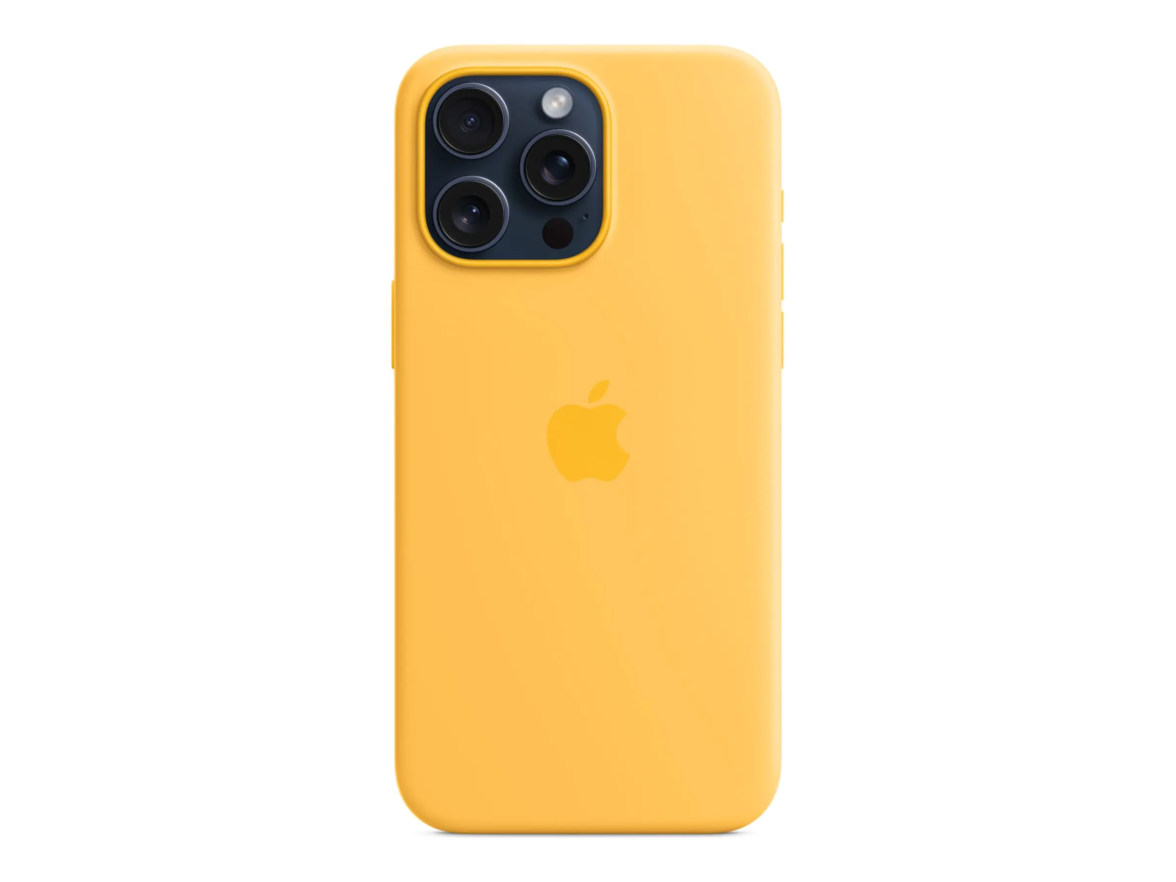 Apple - Hintere Abdeckung für Mobiltelefon - kompatibel mit MagSafe - Silikon - Sunshine - für iPhone 15 Pro Max