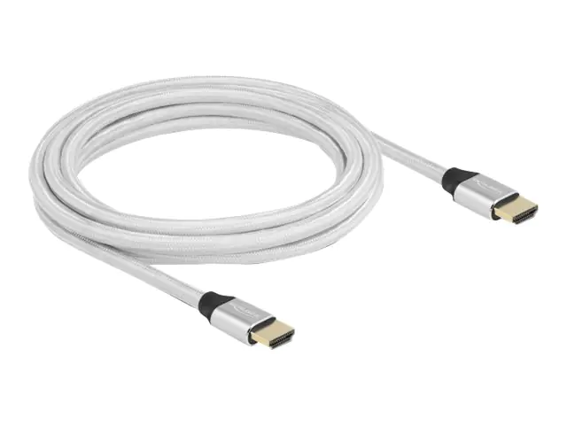 Delock - Ultra High Speed - HDMI-Kabel - HDMI männlich zu HDMI männlich - 3 m - Dreifachisolierung - Silber - hauchvergoldete Kontakte, unterstützt 8K 60 Hz (7680 x 4320)