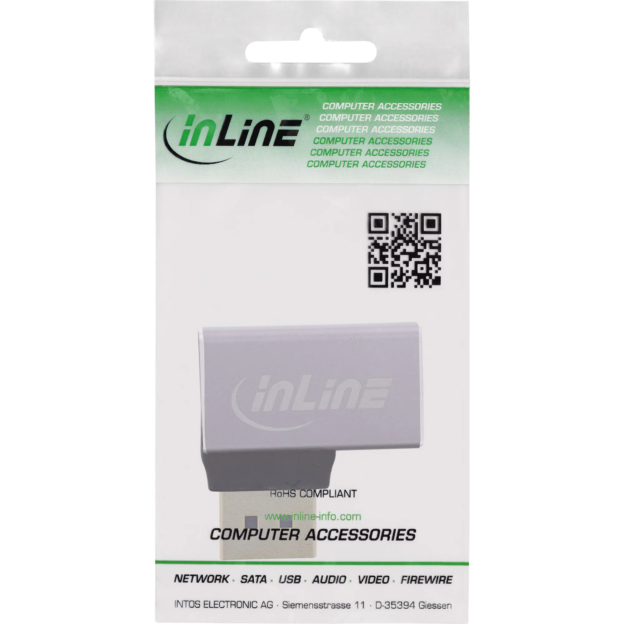 InLine DisplayPort 1.4 Adapter Stecker Buchse 90° links 8K