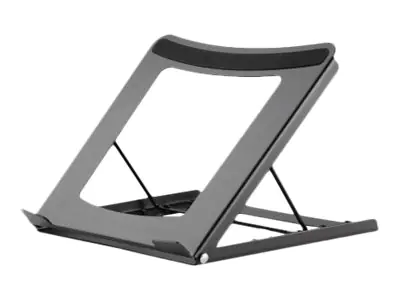 Manhattan Laptop and Tablet Stand, Adjustable (5 positions), Suitable for all tablets and laptops up to 15.6", Portable and Lightweight, Steel, Black, Lifetime Warranty - Notebook- / Tablet-Ständer - 39.6 cm - 10" - 15.6" - Schwarz