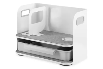 DIGITUS DA-90442 - Schreibtisch-Organizer - Stahl, Filz - Grau, weiß