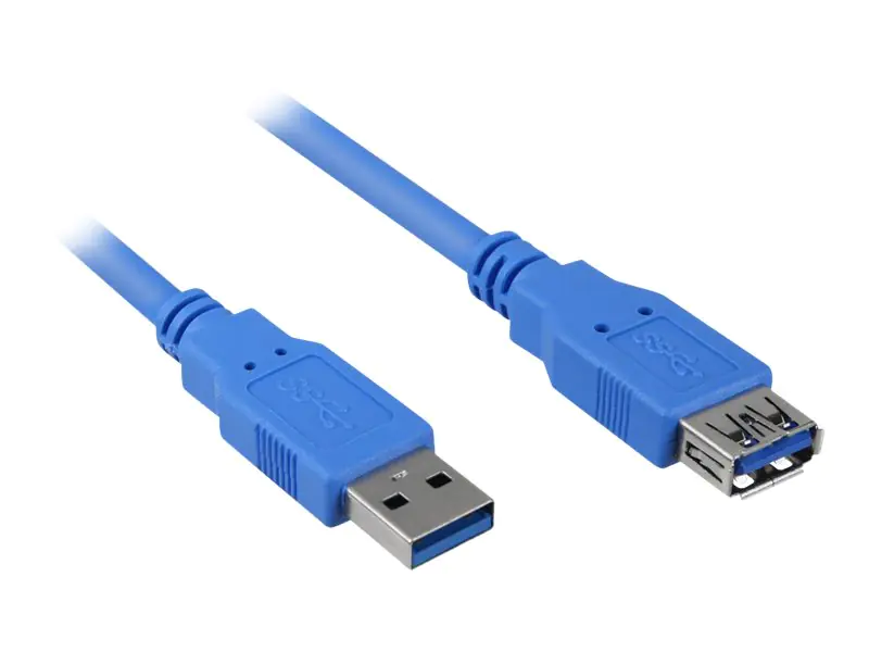 Sharkoon - USB-Verlängerungskabel - USB Typ A (W) zu USB Typ A (M) - USB 3.0 - 3 m - Schwarz