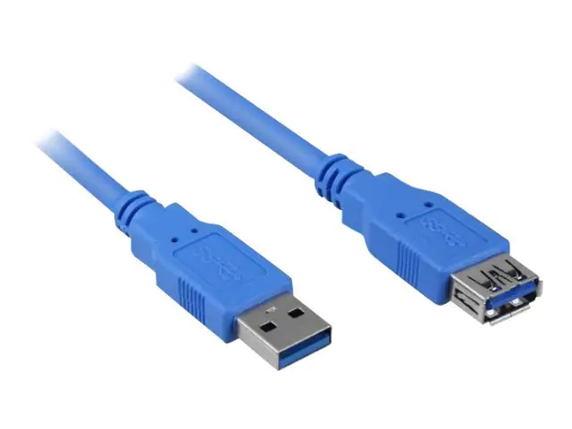 Sharkoon - USB-Verlängerungskabel - USB Typ A (M) zu USB Typ A (W) - USB 3.0 - 2 m - Blau