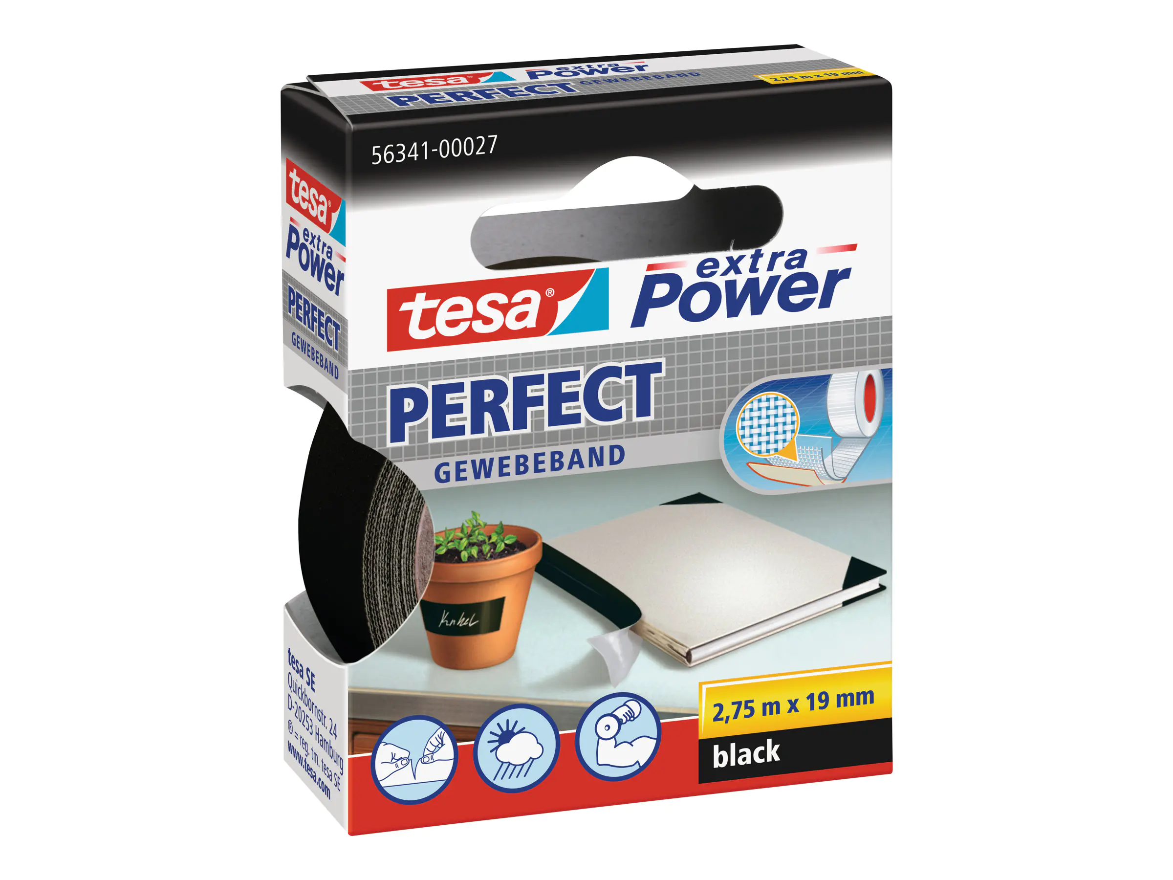 Tesa extra Power Perfect - Gewebeband - 19 mm 56341-00027-02
