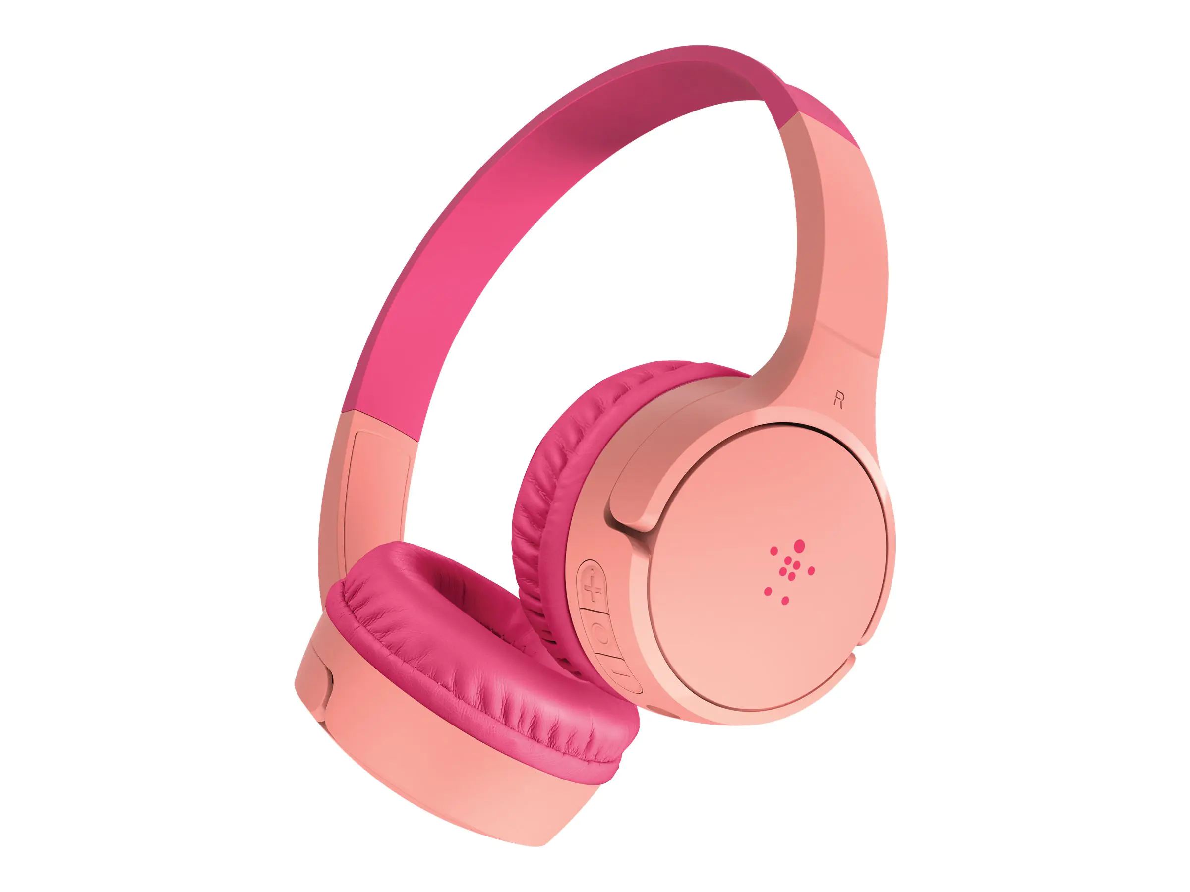 Belkin SoundForm Mini - Kopfhörer mit Mikrofon - On-Ear - Bluetooth - kabellos, kabelgebunden - 3,5 mm Stecker - pink