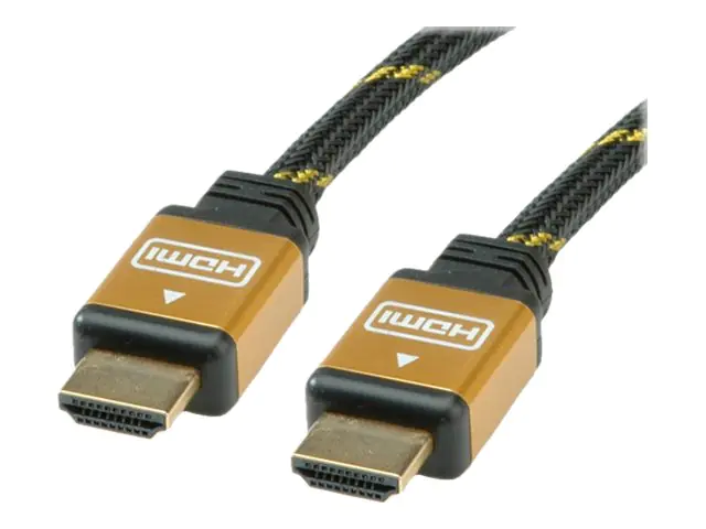 Roline Gold HDMI High Speed Cable - HDMI-Kabel - HDMI männlich zu HDMI männlich - 20 m - Doppelisolierung - Schwarz, Gold Roline Gold HDMI High Speed Cable - HDMI-Kabel - HDMI männlich zu HDMI männlich - 20 m - Doppelisolierung - Schwarz, Gold