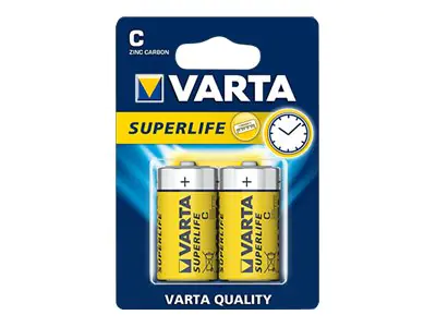 Varta Batterie Superlife C/Baby R14 Zink-Kohle 1,5V 2 St./Pack.