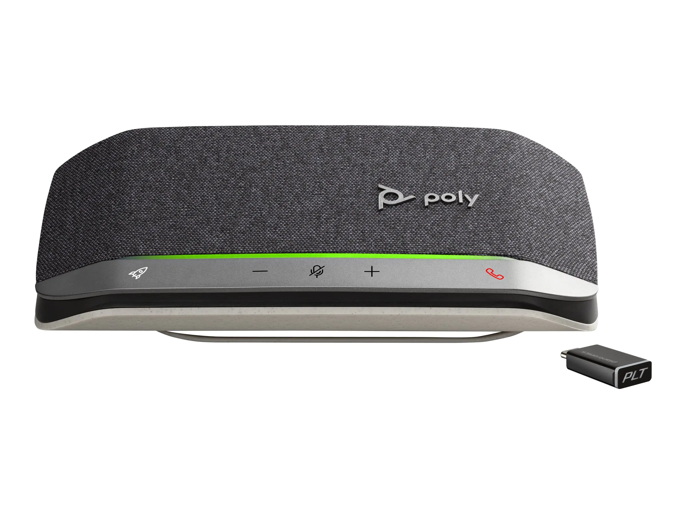 Poly Sync 20+ - Smarte Freisprecheinrichtung - Bluetooth - kabelgebunden, kabellos - Adapter USB-C via Bluetooth - Silber