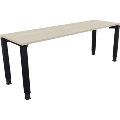 Schreibtisch Vierfuß Quadratrohr B2000xT600xH680-820 an/Akazie hell Schreibtisch Vierfuß Quadratrohr B2000xT600xH680-820 an/Akazie hell