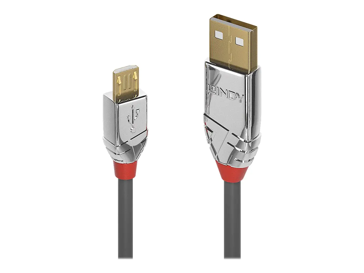 Lindy CROMO - USB-Kabel - USB (M) zu Micro-USB Typ B (M) - USB 2.0 - 5 m - rund - Grau