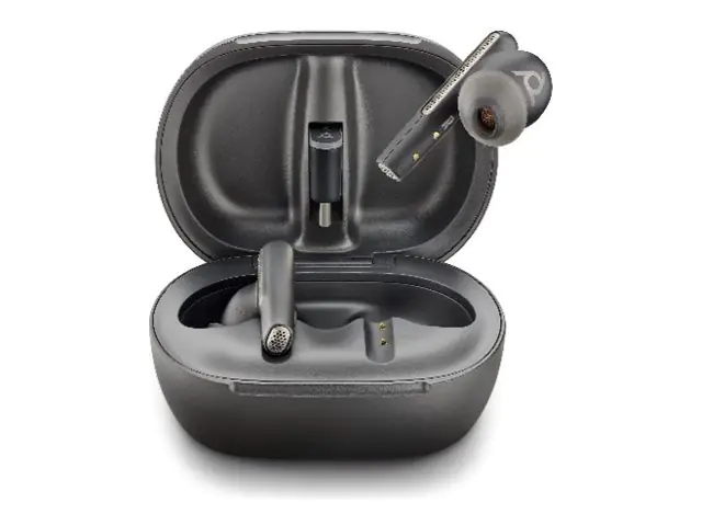 Poly Voyager Free 60+ - True Wireless-Kopfhörer mit Mikrofon - im Ohr - Bluetooth - aktive Rauschunterdrückung - Carbon Black - Zertifiziert für Microsoft Teams