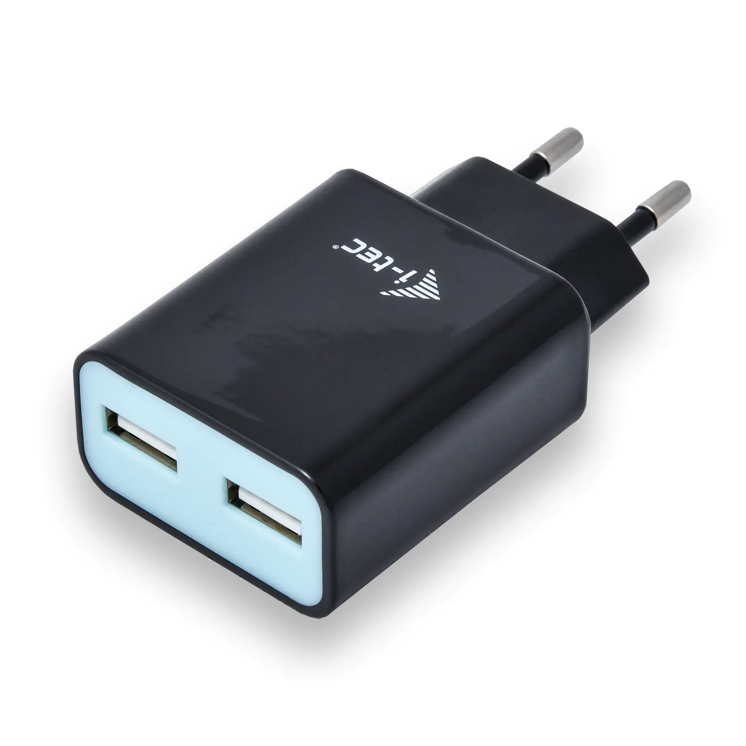 i-Tec - Netzteil - 2.4 A - 2 Ausgabeanschlussstellen (2 x USB) - Schwarz