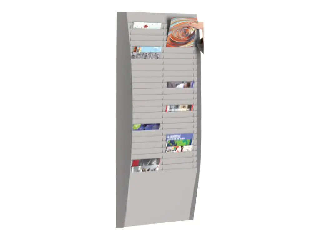 PAPERFLOW Wandprospekthalter - 50 Fächer - für A4 (210 x 297 mm) A4V2X25.01