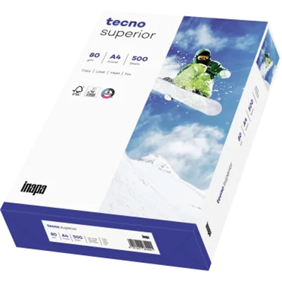 inapa tecno Kopierpapier Superior 88322183 A4 gelocht 500 Bl./Pack.