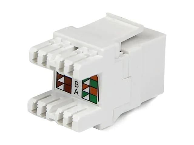 StarTech 180 Degree Cat 6 Keystone Jack - RJ45 Ethernet Cat6 Wall Jack White - 110 Type - Keystone Jack 180 Degree 110 UTP (C6KEY110SWH) - Keystone Jack - CAT 6 - RJ-45 - weiß - für P/N: WIRC6CMPBLU