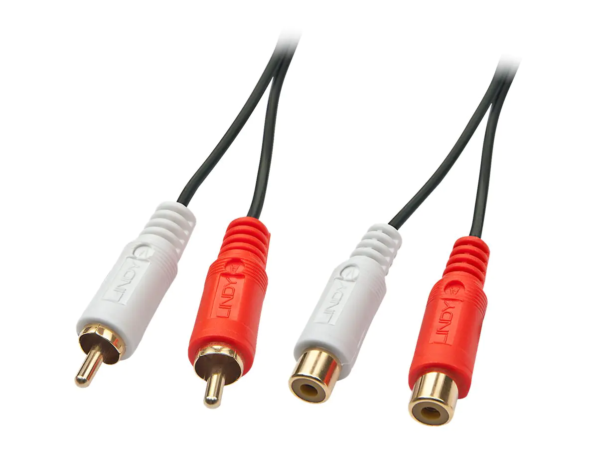 Lindy Premium - Audioverlängerungskabel - RCA x 2 (M) bis RCA x 2 (W) - 10 m