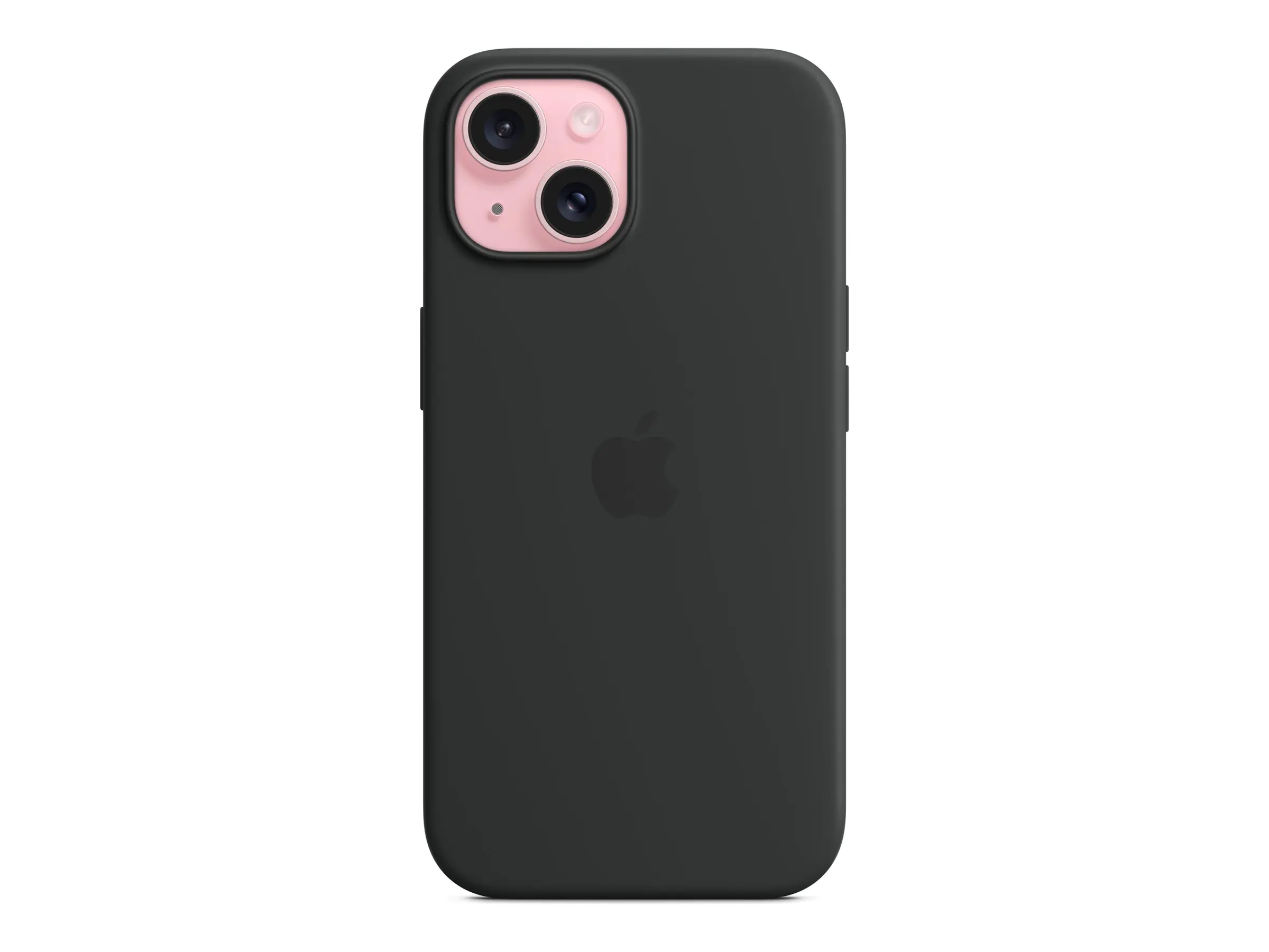 Apple - Hintere Abdeckung für Mobiltelefon - kompatibel mit MagSafe - Silikon - Schwarz - für iPhone 15