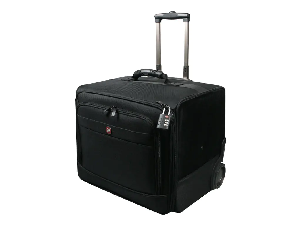 PORT Bristol L - Koffer mit Rollen für Ordner - 1680D ballistisches Polyester - Schwarz