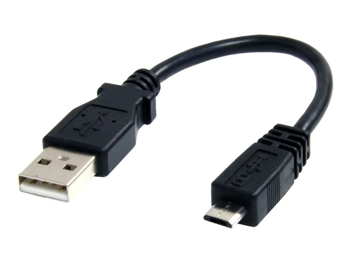StarTech 15cm USB 2.0 auf Micro USB Kabel - A auf Micro B Datenkabel - Stecker/Stecker - USB-Kabel - USB (M) zu Micro-USB Typ B (M) - USB 2.0 - 15 cm - Schwarz - für P/N: PIB2M21, PIB2MS1, PIB2S31, USB2PCARBK, USB2PCARBKS, USBLT2PCARW, USBUB2PCARB