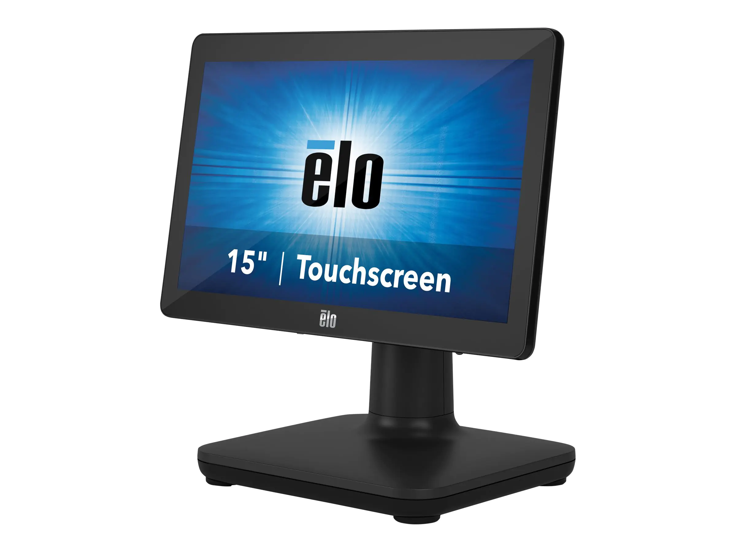 EloPOS System i5 - Standfuß mit I/O-Hub - All-in-One (Komplettlösung) - 1 x Core i5 8500T / 2.1 GHz - vPro - RAM 8 GB - SSD 256 GB - UHD Graphics 630 - 1GbE - WLAN: 802.11a/b/g/n/ac, Bluetooth 5.0 - Win 10 IoT Enterprise LTSC 64-bit - Monitor: LED 39.6 cm