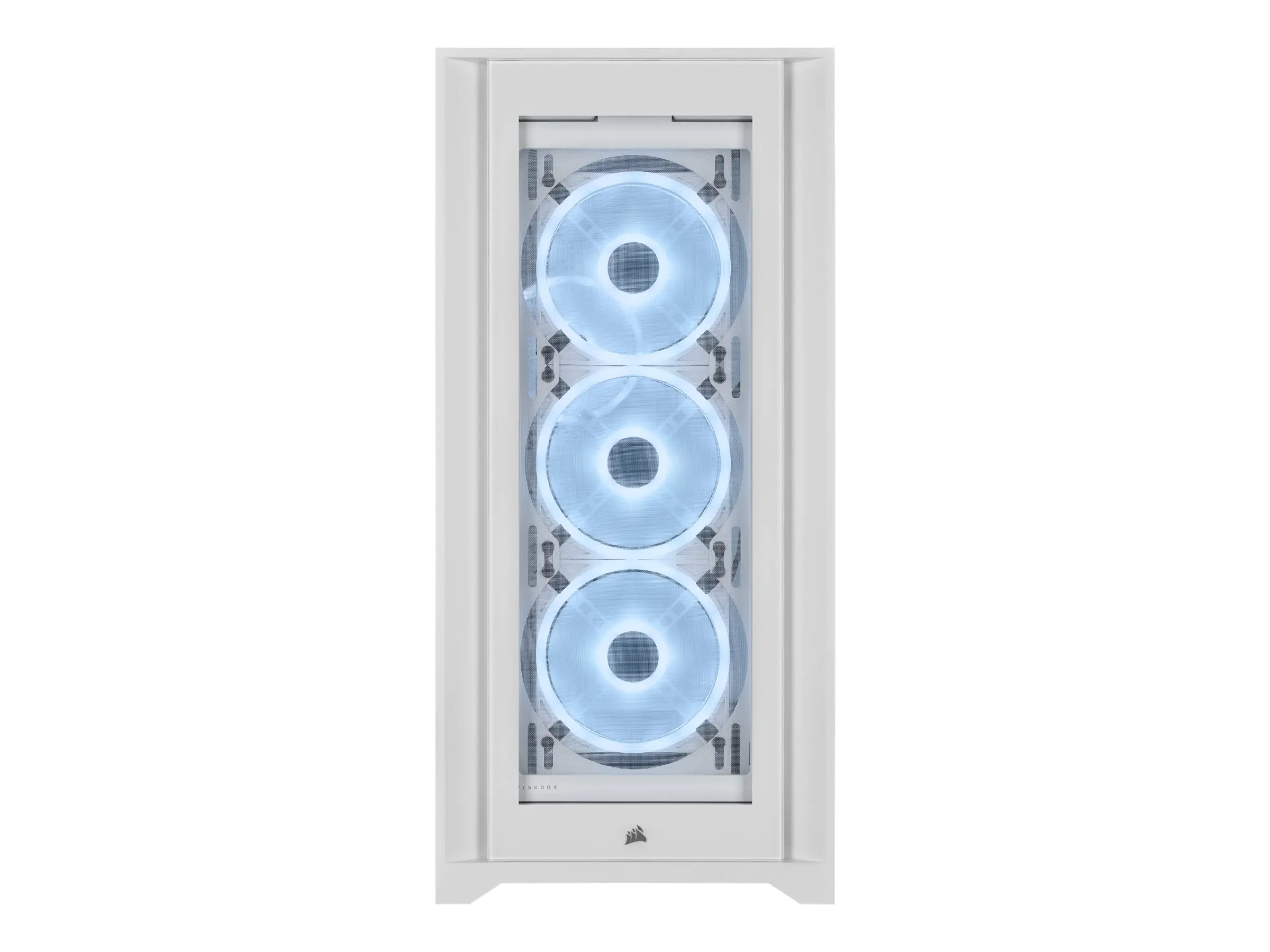 CORSAIR iCUE 5000X RGB QL Edition - Mid tower - Seitenteil mit Fenster (gehärtetes Glas) - keine Spannungsversorgung (ATX) - True White - USB/Audio