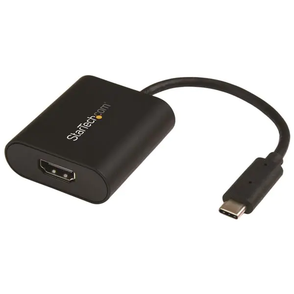 StarTech USB C to 4K HDMI Adapter - 4K 60Hz - Thunderbolt 3 Compatible - USB Type C to HDMI Video Display Adapter (CDP2HD4K60SA) - Externer Videoadapter - USB-C - HDMI - Schwarz