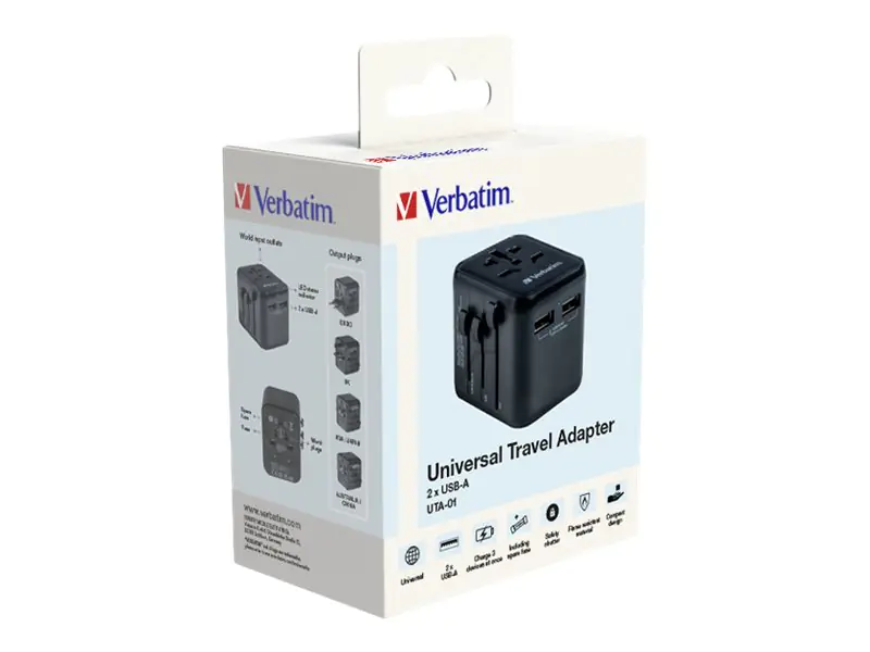 Verbatim UTA-01 - Netzteil - Wechselstrom 100-250 V - 12 Watt