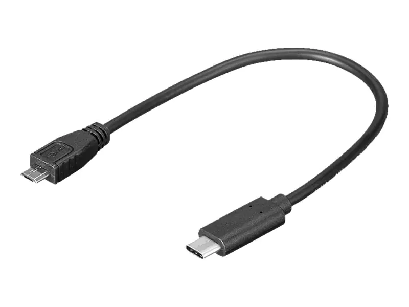 goobay - USB-Adapter - Micro-USB Typ B (M) zu 24 pin USB-C (M) - USB 3.1 - 20 cm - Schwarz