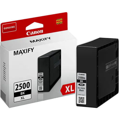 Canon PGI-2500XL BK - 70.9 ml - Schwarz - Original - Tintenbehälter - für MAXIFY iB4050, iB4150, MB5050, MB5150, MB5155, MB5350, MB5450, MB5455 Canon PGI-2500XL BK - 70.9 ml - Schwarz - Original - Tintenbehälter - für MAXIFY iB4050, iB4150, MB5050, MB5150, MB5155, MB5350, MB5450, MB5455
