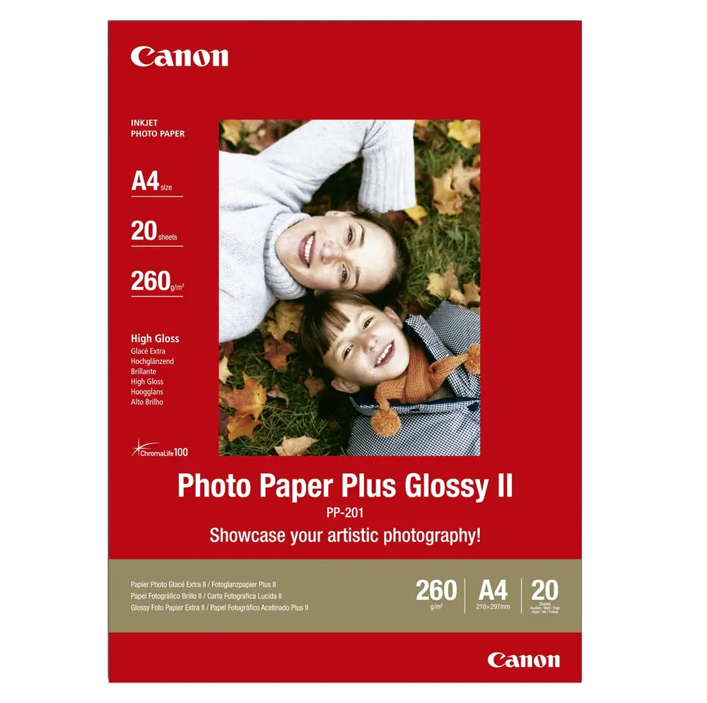 Canon Fotopapier 2311B019 DIN A4 260 g/m² glänzend PP-201 20 Blatt Canon Fotopapier 2311B019 DIN A4 260 g/m² glänzend PP-201 20 Blatt