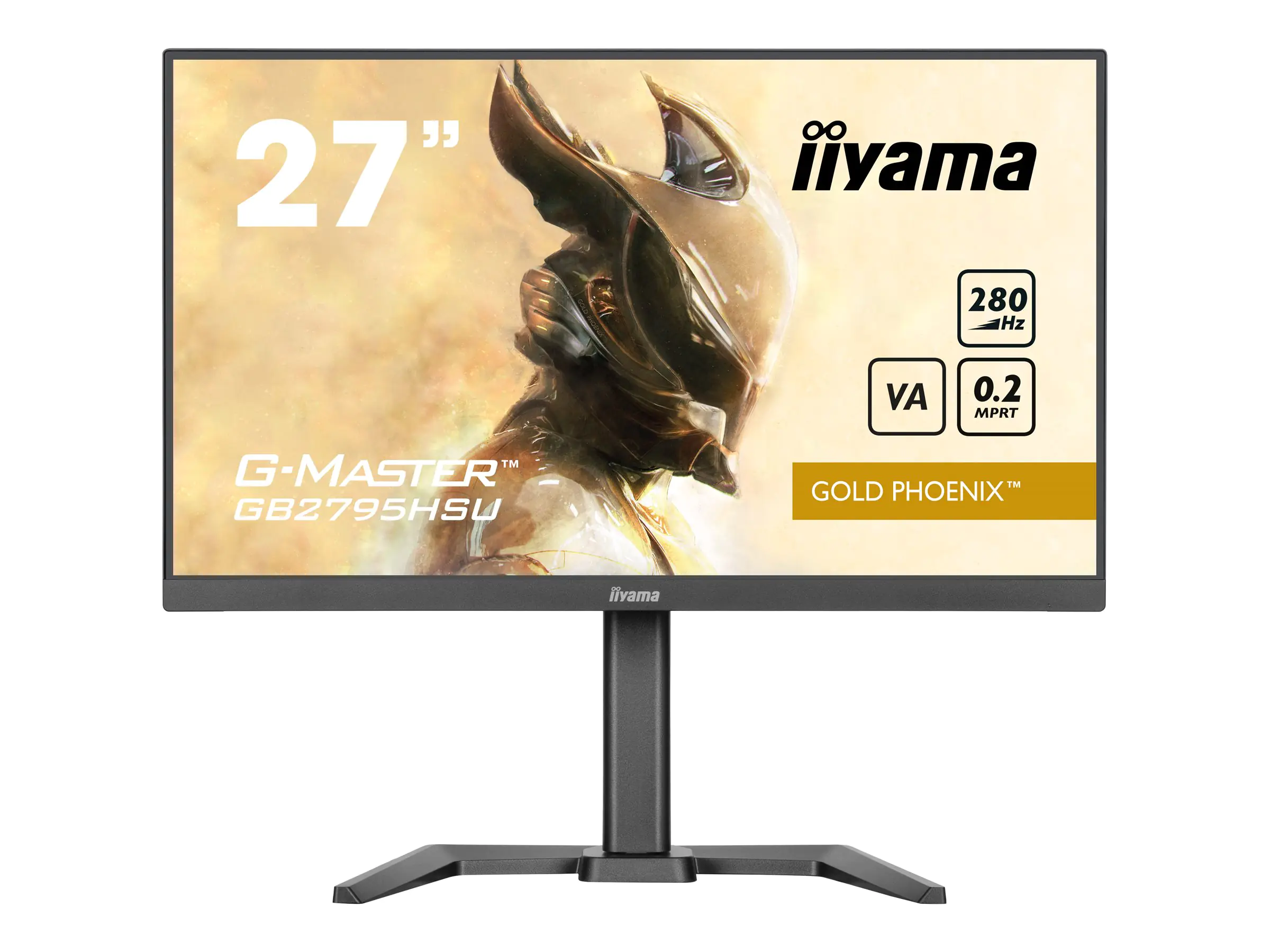 Iiyama G-MASTER Gold Phoenix GB2795HSU-B1 - LED-Monitor - 68.6 cm (27") - 1920 x 1080 Full HD (1080p) @ 280 Hz - VA - 300 cd/m² - 4000:1 - HDR10 - 0.2 ms - HDMI, DisplayPort - Lautsprecher - mattschwarz