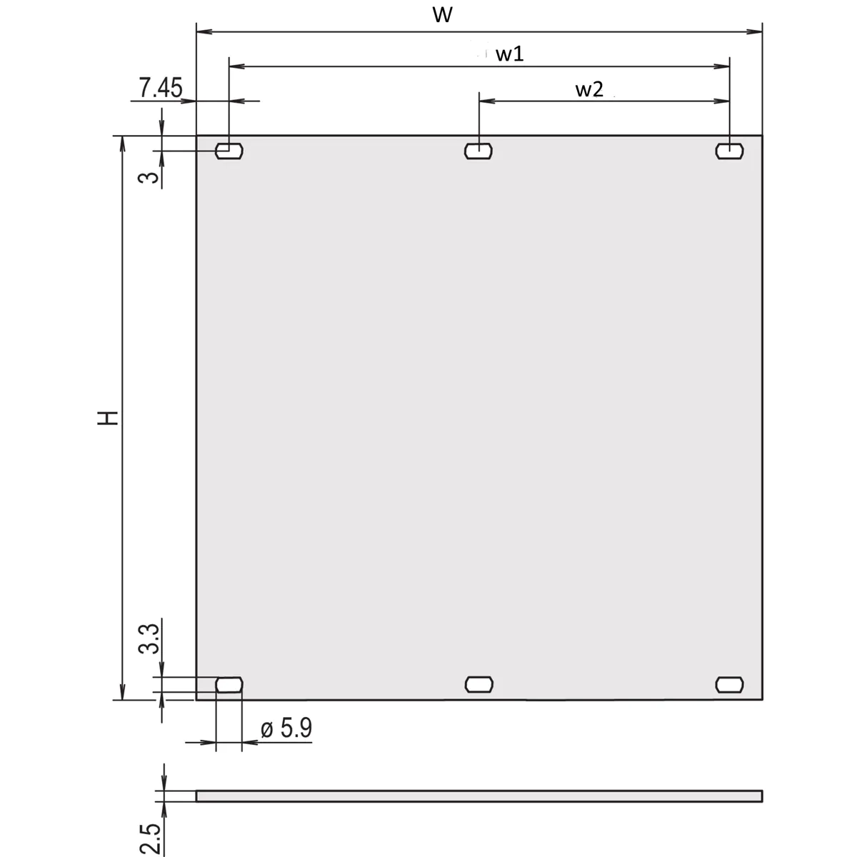 SCHROFF PART.FRONT PANEL 2U 42HP AN/CR - Rack-Zubehör