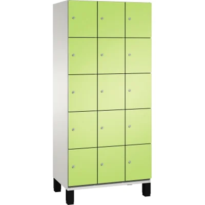 C+P Fächerschrank 4510430S10021 Füße 15Fächer B900mm lgr/vgn
