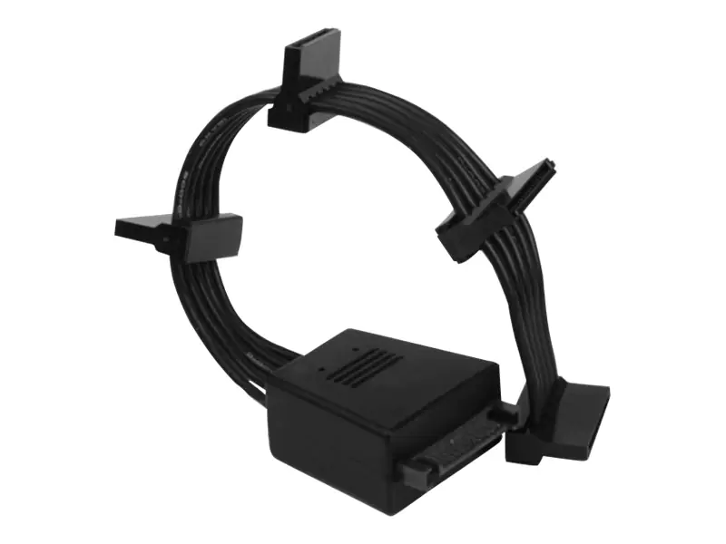 SilverStone CP06 - SATA-Kabel - SATA-Stromstecker zu SATA-Stromstecker - 18.9 cm - rechts-gewinkelter Stecker - Schwarz