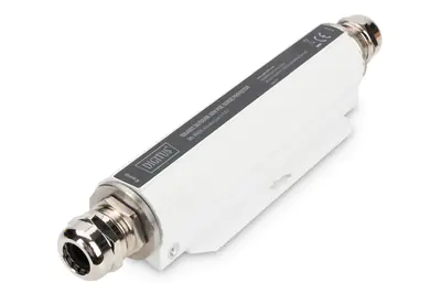 DIGITUS - PoE-Überspannungsschutz (Wandmontage) - Gigabit, Outdoor, 60 W - Ausgangsanschlüsse: 1