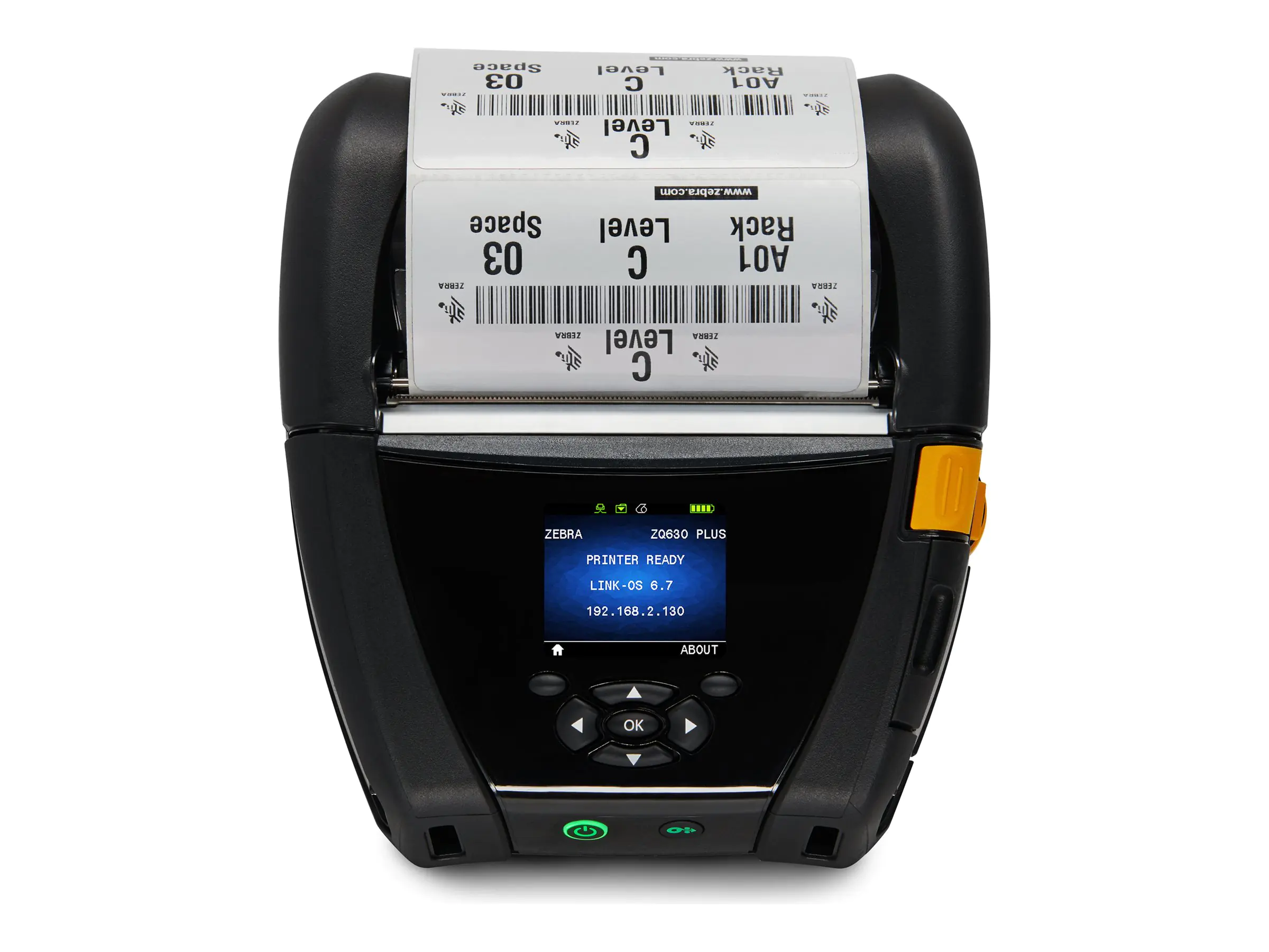 Zebra ZQ600 Series ZQ630 Plus - Etikettendrucker - Thermodirekt - Rolle (11,2 cm) - 203 dpi - bis zu 115 mm/Sek. - Wi-Fi(ax), Bluetooth 4.2 LE, USB, RS232C, NFC