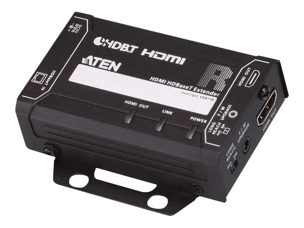 ATEN VE811R HDMI HDBaseT Receiver - Erweiterung für Video/Audio - Empfänger - HDMI, HDBaseT - bis zu 100 m