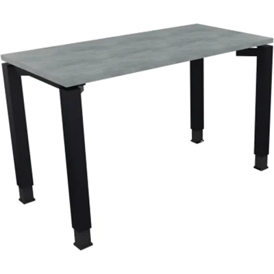 Schreibtisch Vierfuß Quadratrohr B1200xT600xH680-820 an/Beton hell Schreibtisch Vierfuß Quadratrohr B1200xT600xH680-820 an/Beton hell